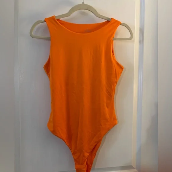 Amazon Orange Bodysuit Sz Small New - Picture 2 of 6